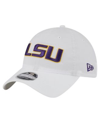 New Era - Men's White LSU Tigers Active Ripstop 9TWENTY Adjustable Hat