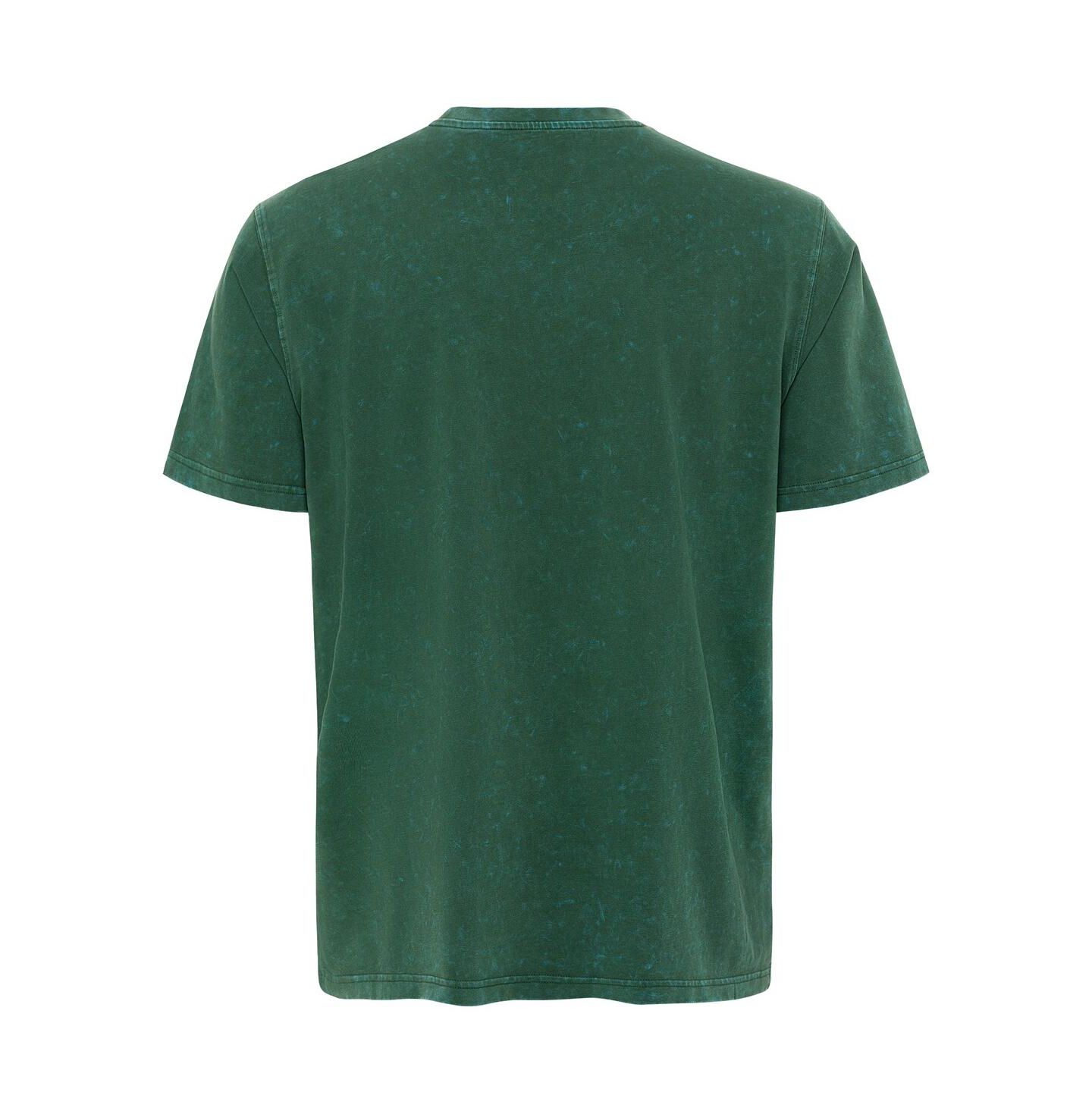 Мужская футболка Sportiqe Green Boston Celtics Distressed Rock Roll Collection Angus Premium Mineral Wash — фото 3
