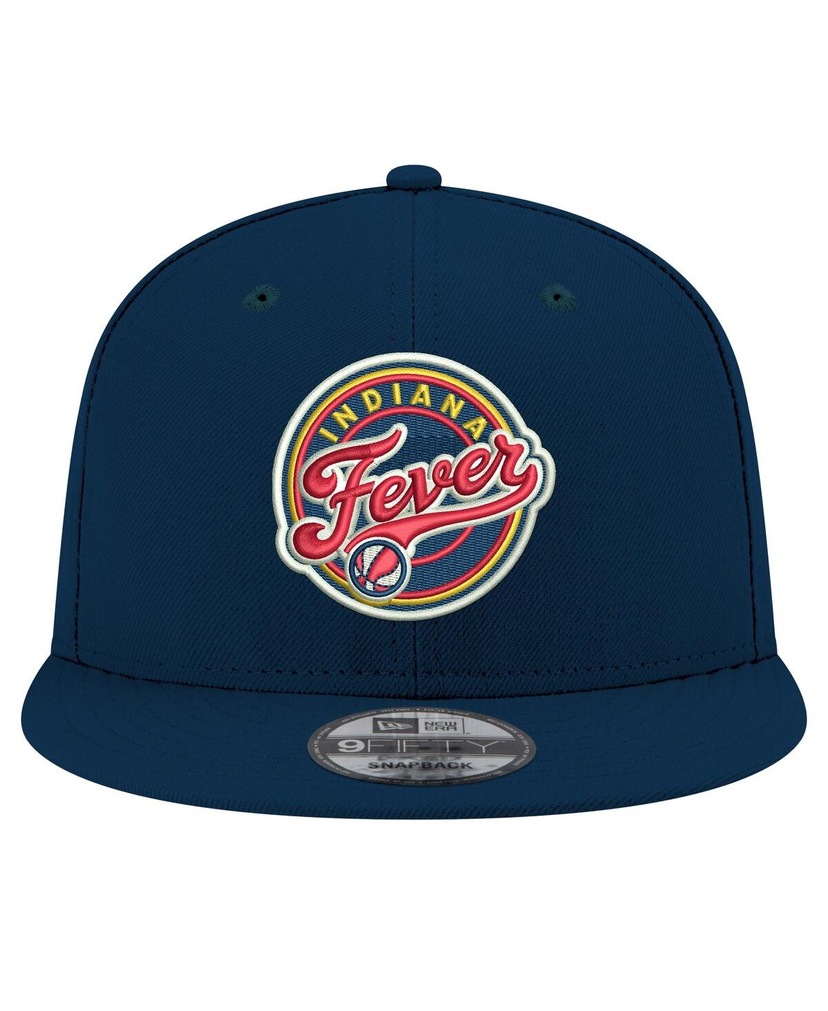 New Era Men's And Women's Navy Indiana Fever Logo 9fifty Snapback Hat In Blue