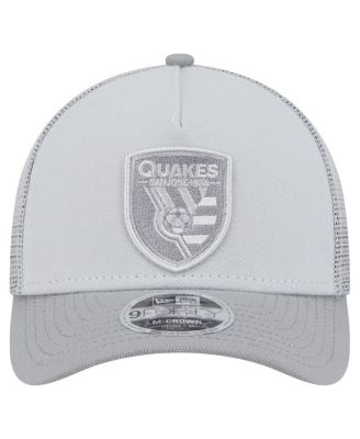 Men's Gray San Jose Earthquakes Color Pack 9FORTY A-Frame Adjustable Trucker Hat