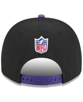 Big Boys and Girls Black/Purple Minnesota Vikings 2025 NFL Draft A-Frame 9FIFTY Snapback Hat
