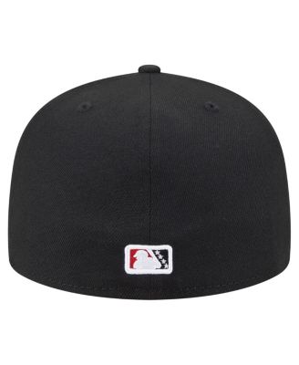 Men's Black Rochester Red Wings Authentic Collection 59FIFTY Fitted Hat