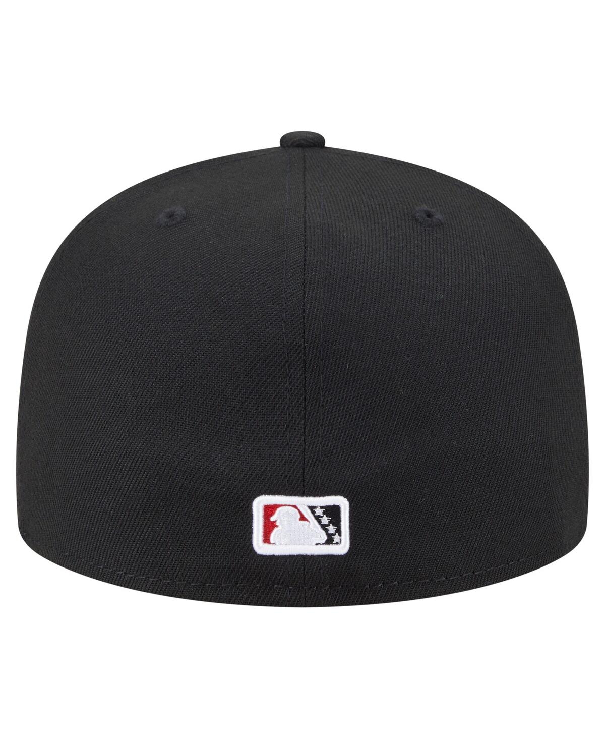 New Era Men's Black Rochester Red Wings Authentic Collection 59fifty Fitted Hat