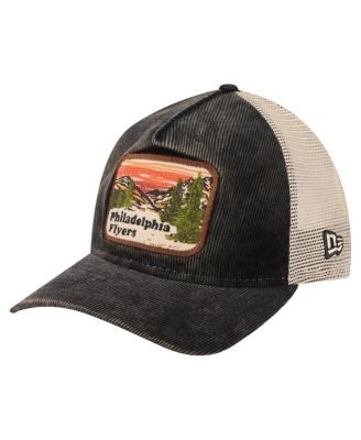 Men's Black/Cream Philadelphia Flyers Vintage Landscape 9TWENTY A-Frame Adjustable Trucker Hat