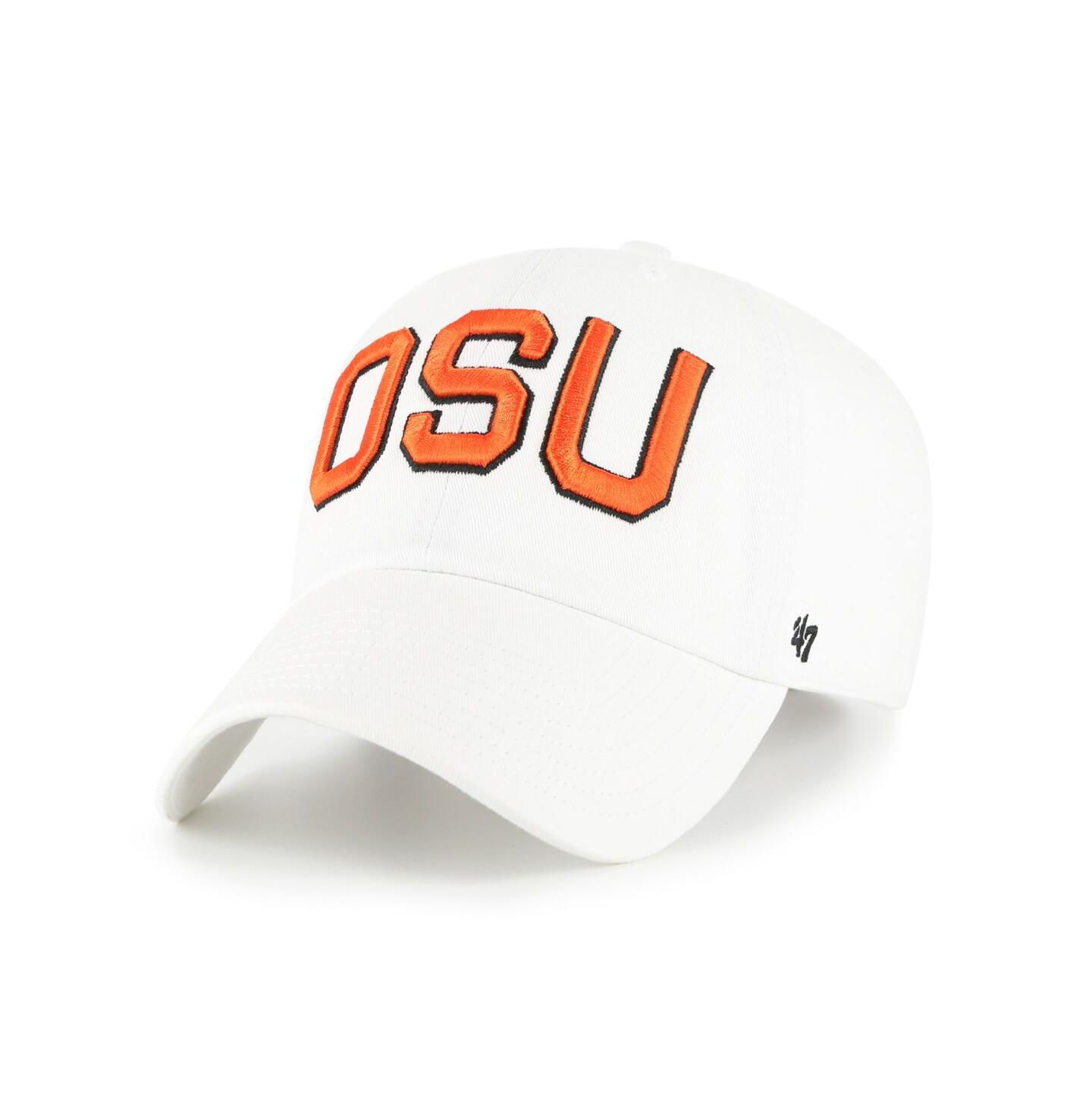 Мужская кепка '47 Brand White Oregon State Beavers Vault Clean Up Adjustable Hat — фото 1