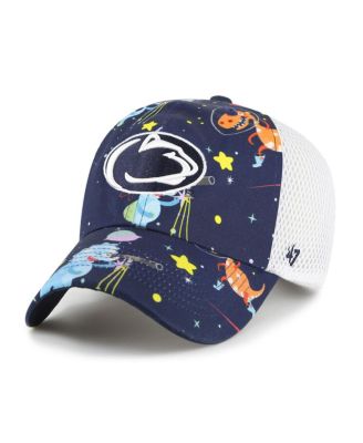 '47 Brand - Big Boys and Girls Navy Penn State Nittany Lions Space Dino Clean Up Adjustable Hat