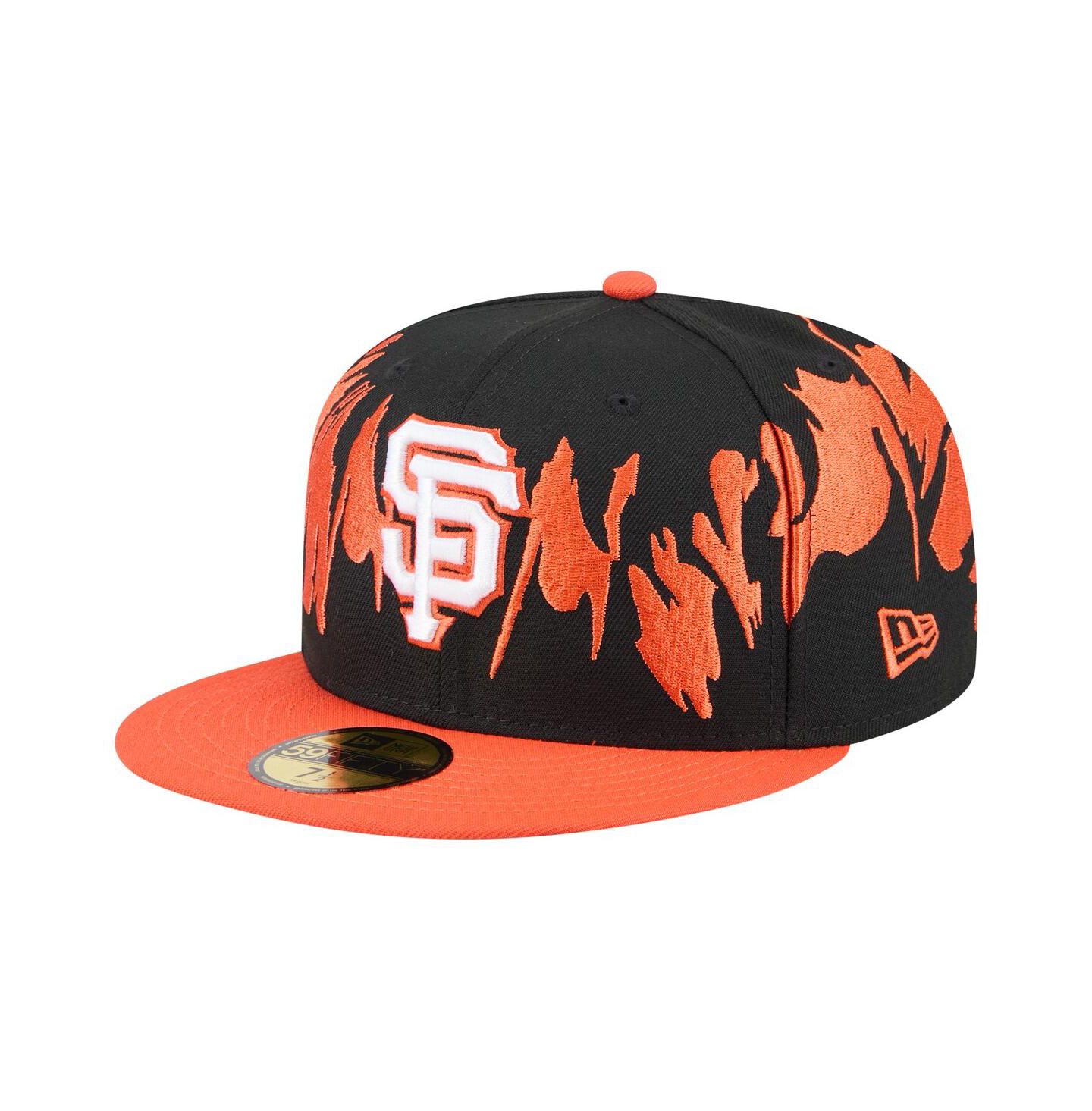Мужская кепка New Era Black/Orange San Francisco Giants Retro Pattern 59FIFTY Fitted Hat — фото 1