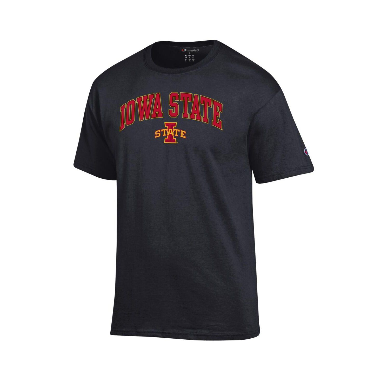 Мужская футболка Champion Cardinal Iowa State Cyclones Arch Over Logo, цвет: Чёрный — фото 2