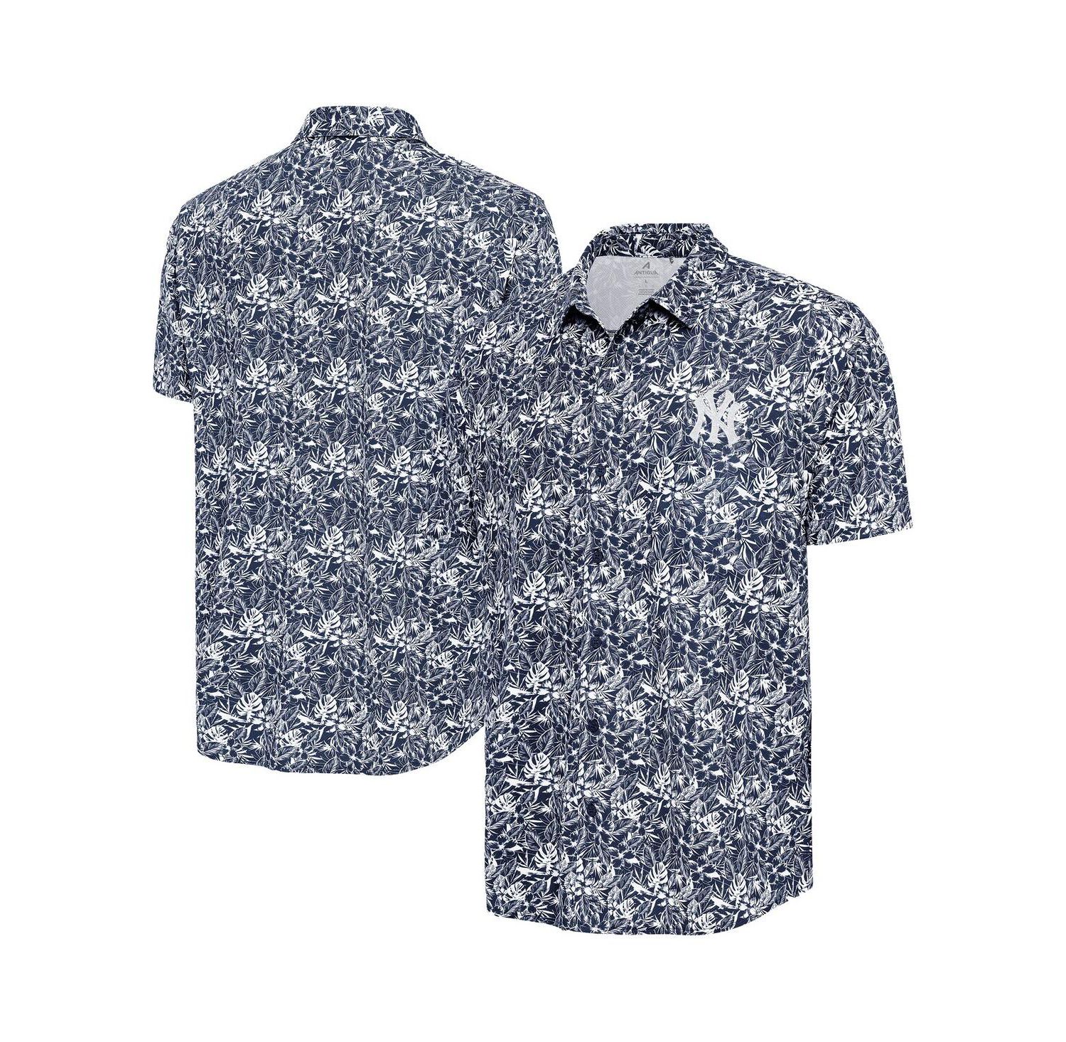 Men's Navy New York Yankees Resort Button-Up Shirt