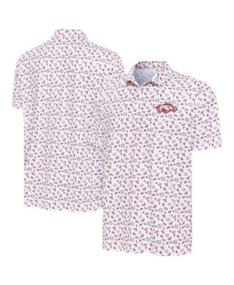 Antigua - Men's White Arkansas Razorbacks Independence Day Polo Shirt