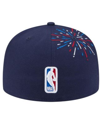 Men's Navy Philadelphia 76ers Americana Fireworks 59FIFTY Fitted Hat