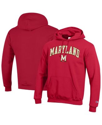 Champion - Men's Red Maryland Terrapins Arch Over Logo Pullover Hoodie