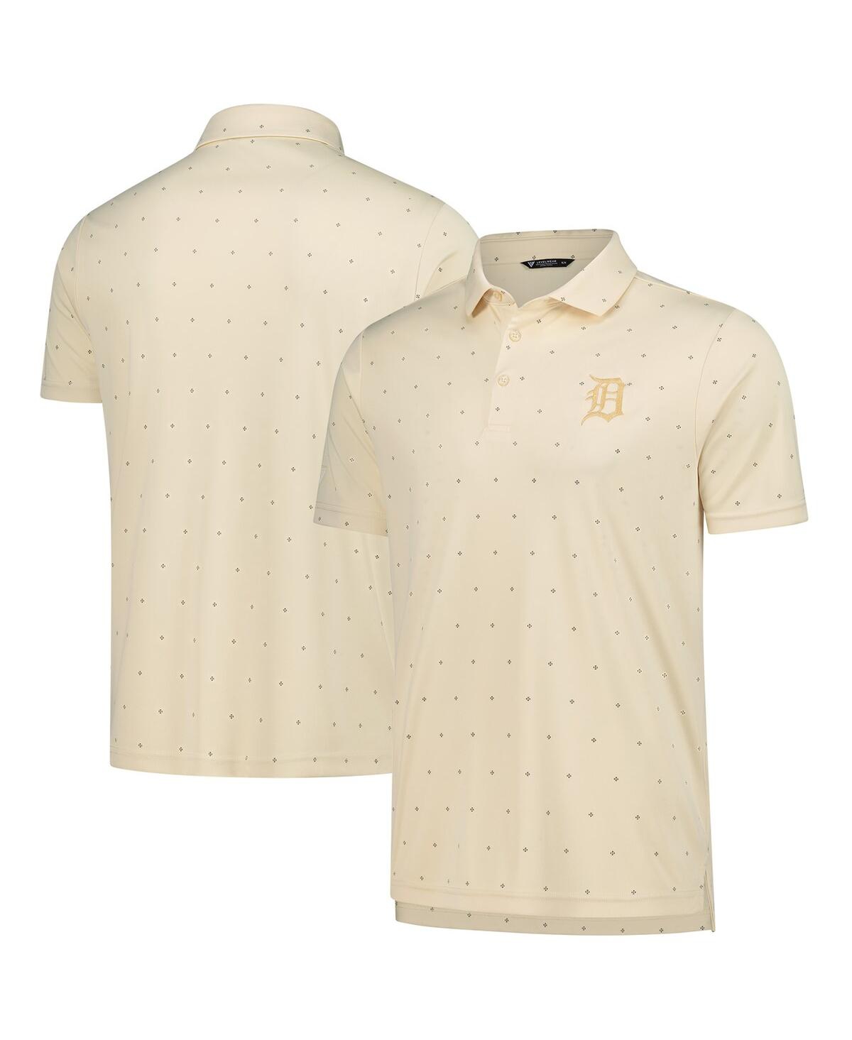 Men's Cream Detroit Tigers Vision Polo Shirt - Cream