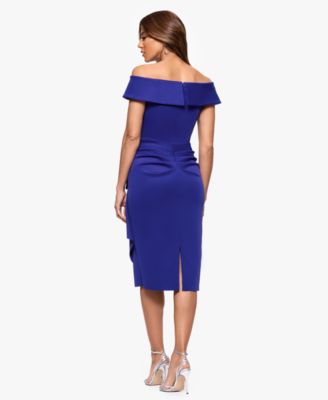 Women's Ruffled Off-The-Shoulder Sheath Dress