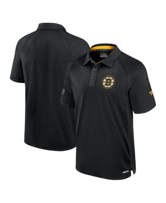 Fanatics - Men's Black Boston Bruins Authentic Pro Rink Polo Shirt
