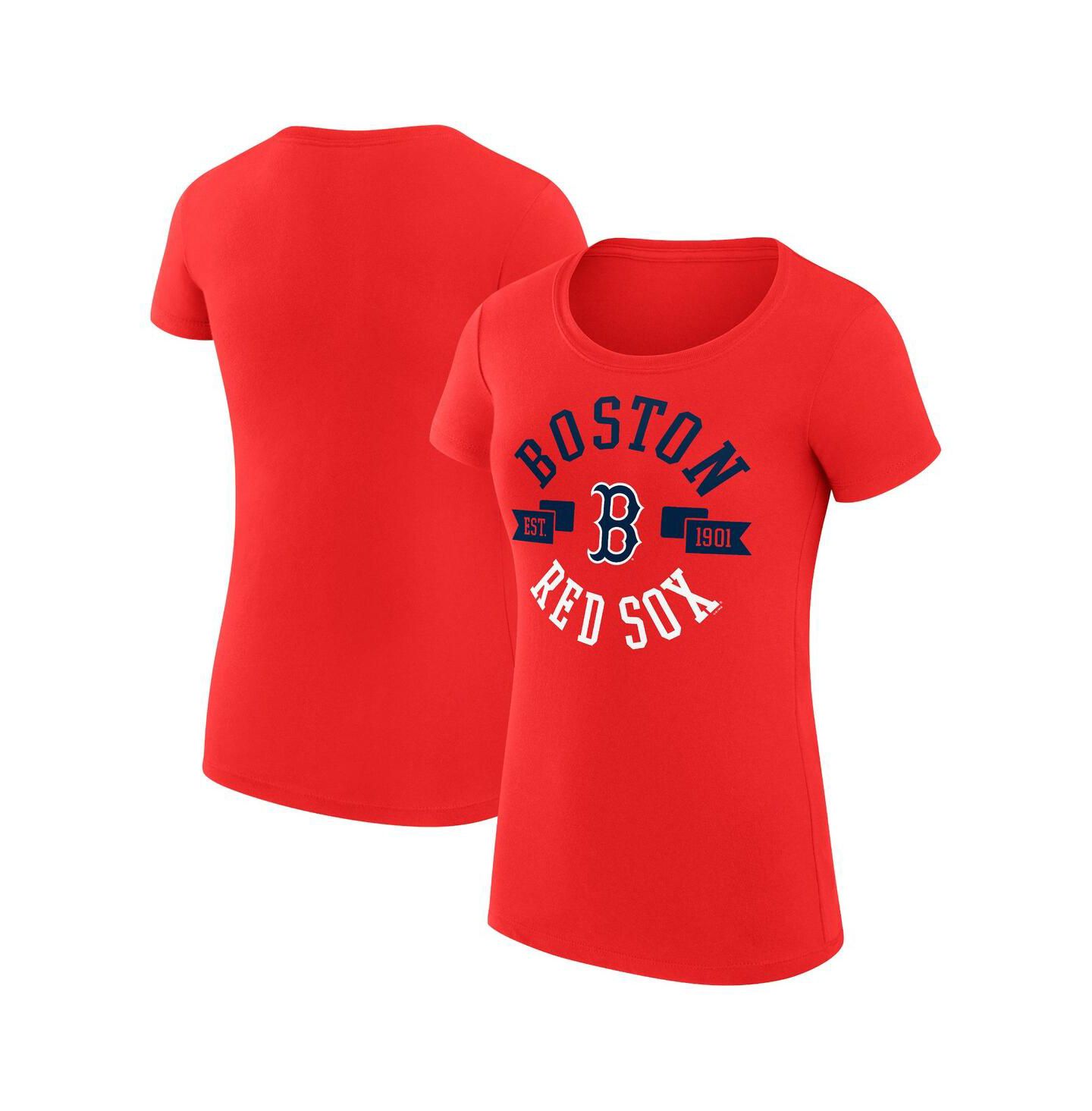 Женская футболка G-III 4Her by Carl Banks Red Boston Red Sox City Graphic Fitted — фото 1