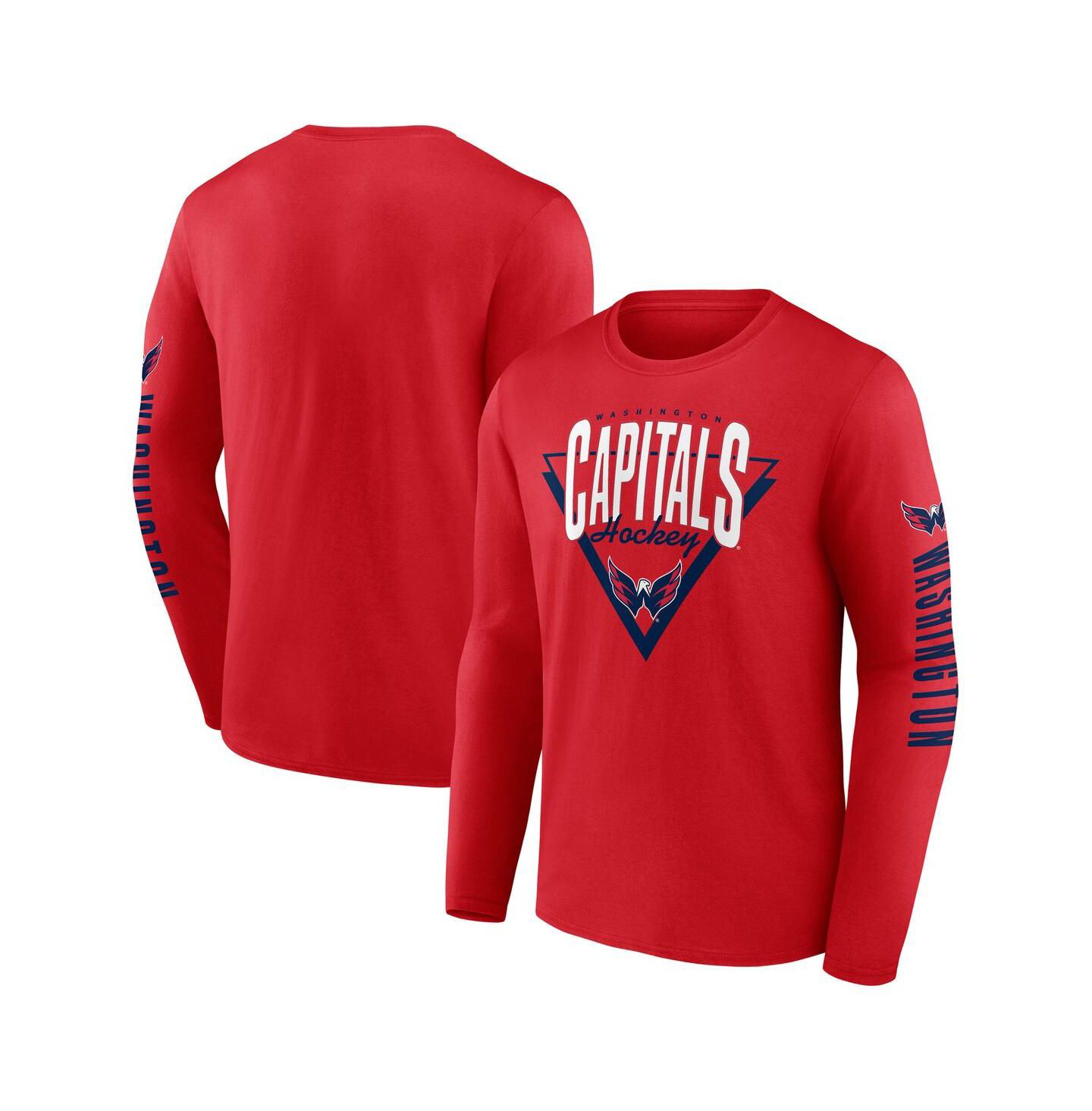 Мужская футболка Fanatics Red Washington Capitals Headline Long Sleeve — фото 1