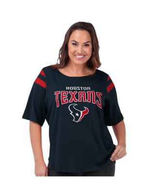 G-III 4Her by Carl Banks - Women's Navy Houston Texans Plus Size Linebacker T-Shirt