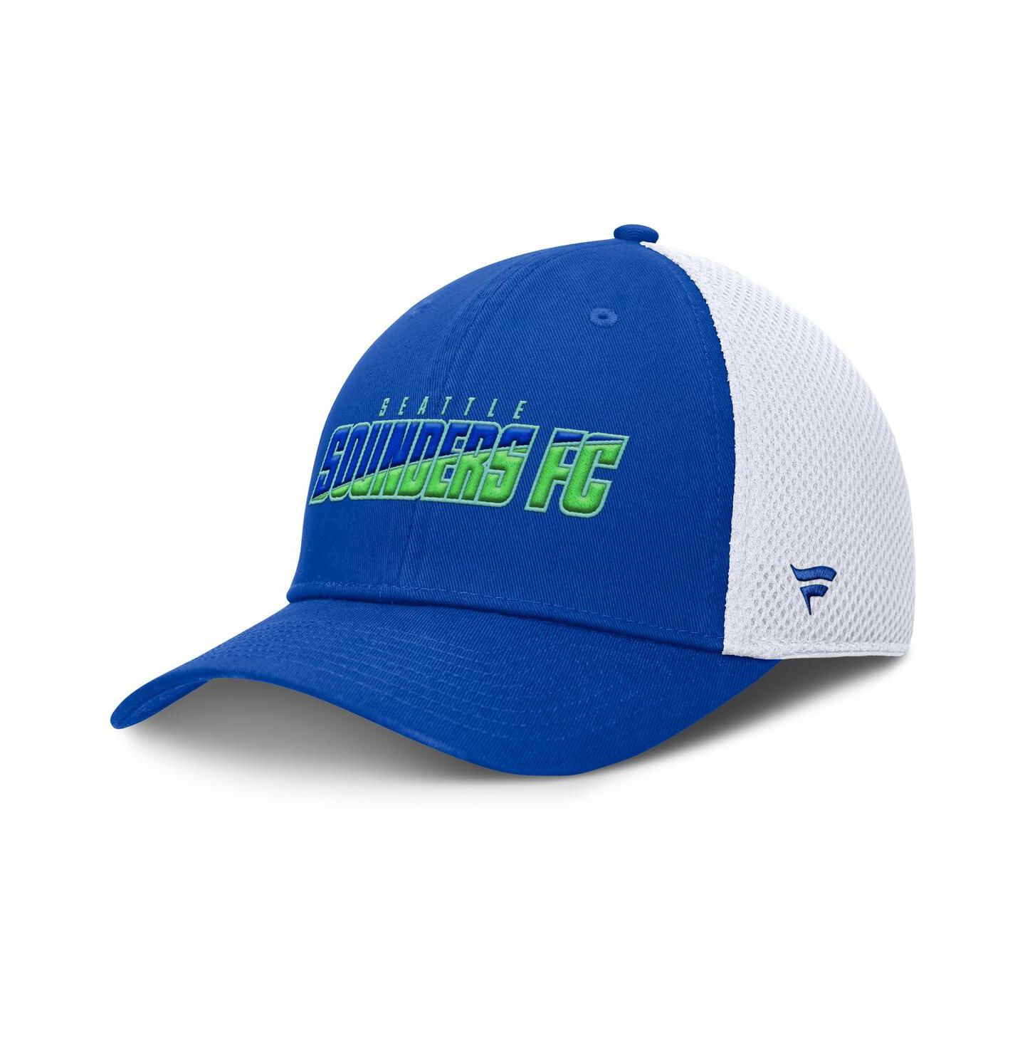 Мужская кепка Fanatics Blue Seattle Sounders FC Rocket Flex Hat — фото 1