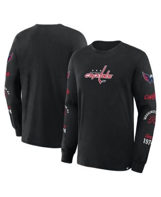 Fanatics - Men's Black Washington Capitals Boxed In Legacy Long Sleeve T-Shirt