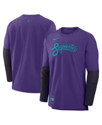 Nike - Men's Purple Arizona Diamondbacks 2025 City Connect Authentic Collection Lightweight Player Performance Long Sleeve T-Shirt