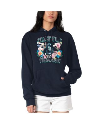 G-III 4Her by Carl Banks - Women's&nbsp;Navy Seattle Mariners Flowers Graphic Pullover Hoodie