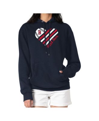 G-III 4Her by Carl Banks - Women's&nbsp;Navy Boston Red Sox Heart Graphic Pullover Hoodie
