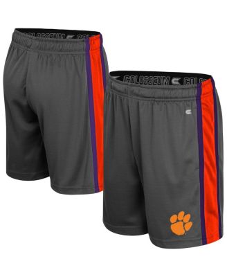 Colosseum - Big Boys and Girls Charcoal Clemson Tigers Ripple Shorts