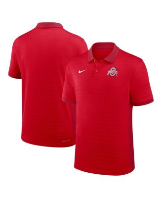 Nike - Men's Scarlet Ohio State Buckeyes 2025 Early Season Coaches Sideline Victory Stripe Performance Polo