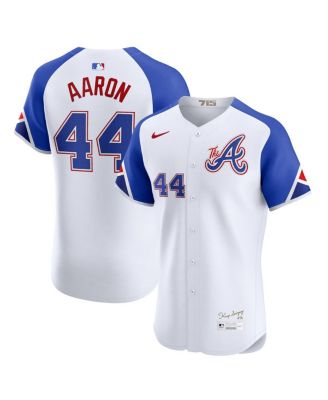 Nike - Men's Hank Aaron White Atlanta Braves City Connect Elite Player Jersey