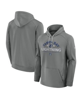Fanatics - Men's Gray Tampa Bay Lightning 2025 Stanley Cup Playoffs Authentic Pro Rink Fly Fleece Pullover Hoodie