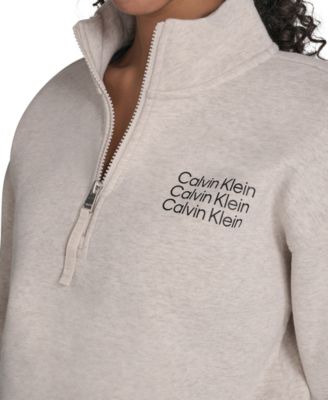 Performance Women's Mini Triple Logo Fleece Half-Zip Pullover Sweatshirt