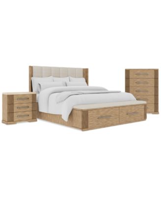 Frandlyn 3-Pc. King Bedroom Set (Storage Bed, Chest & Stone Top Nightstand)