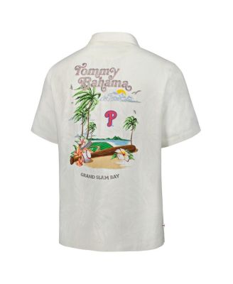 Men's White Philadelphia Phillies Grand Slam Bay Camp Button-Up Shirt