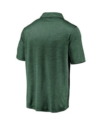 Men's Green Miami Hurricanes Primary Logo Striated Polo Shirt