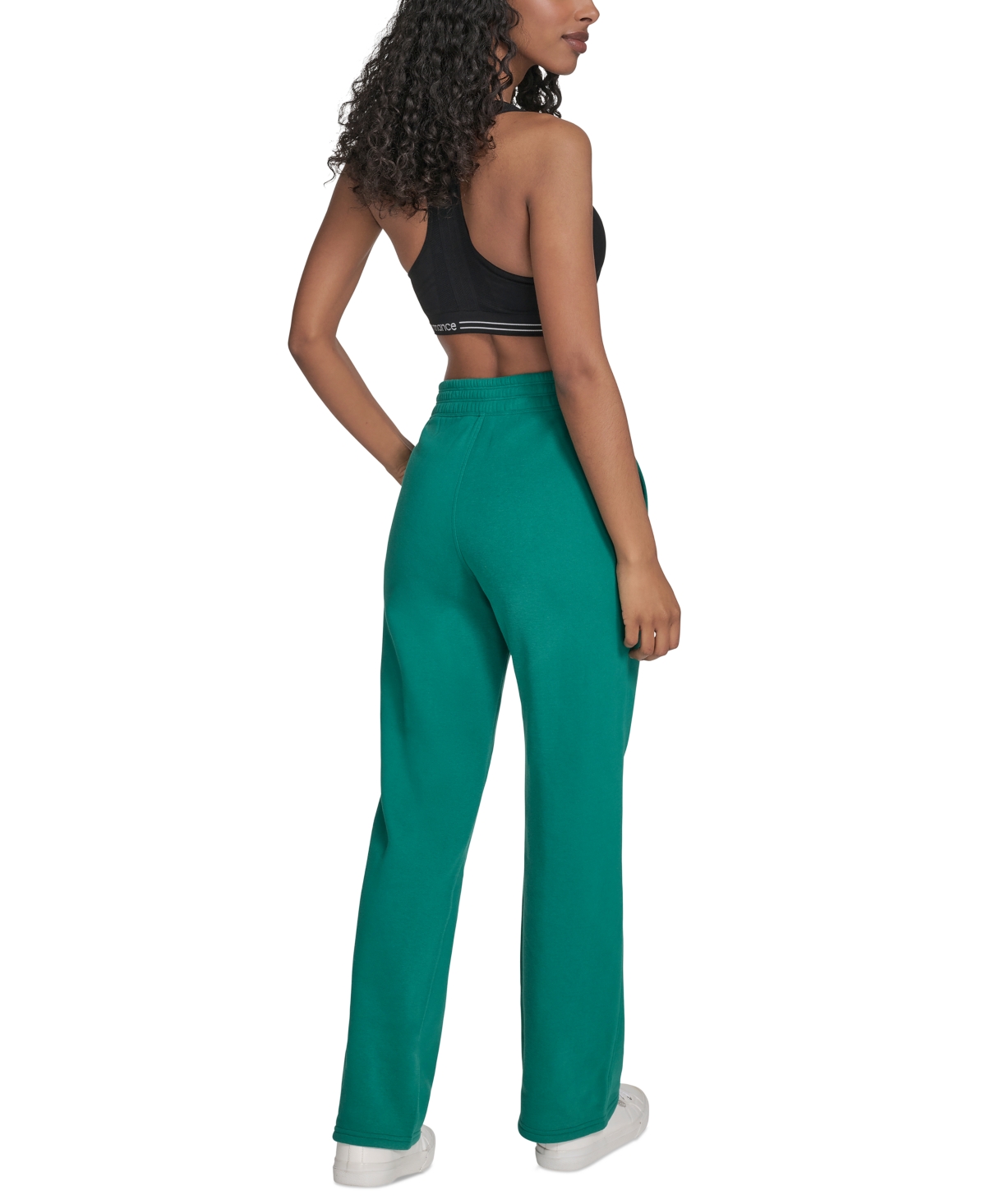 Calvin Klein Performance Women's High-waist Straight-leg Sweatpants In Green