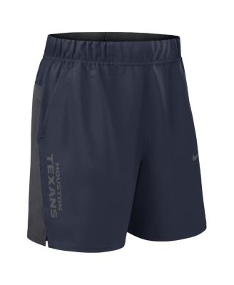 Men's Navy Houston Texans Woven Victory Performance Shorts