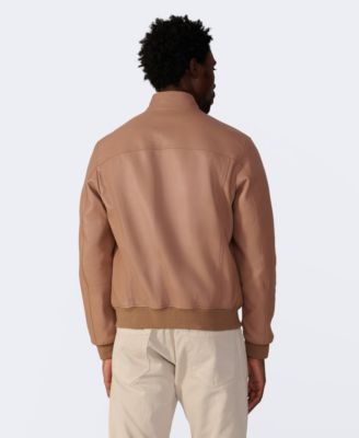 Men's Men s Leather Bomber Jacket, Created for Macy s