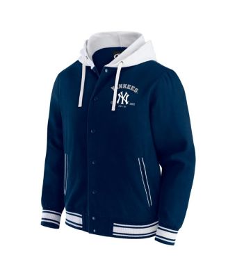 Men's&nbsp;Navy New York Yankees Full-Snap Hooded Jacket