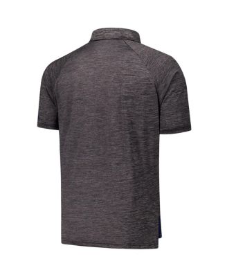 Men's Heather Charcoal Duke Blue Devils Down Swing Raglan Team Polo Shirt