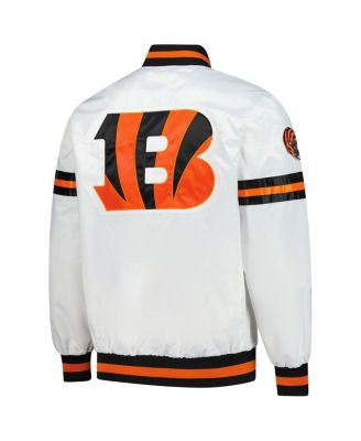 Men's White Cincinnati Bengals Scout Full-Snap Varsity Jacket