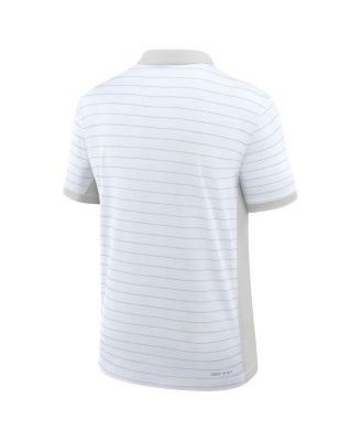 Men's White Alabama Crimson Tide 2025 Early Season Coaches Sideline Victory Stripe Performance Polo Shirt