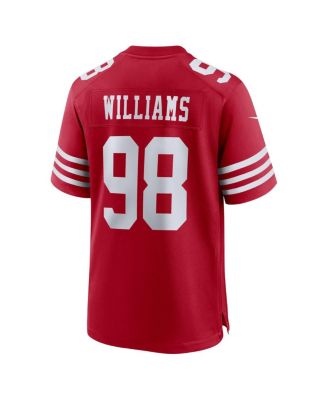 Men's Mykel Williams Scarlet San Francisco 49ers 2025 NFL Draft First Round Pick Game Jersey