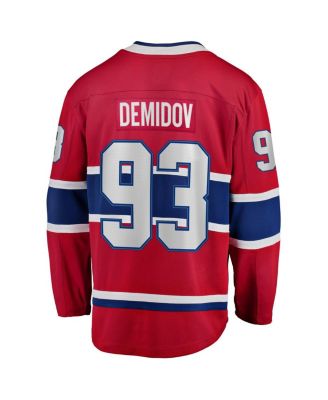 Men's Ivan Demidov Red Montreal Canadiens Home Breakaway Jersey