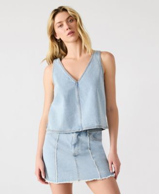 Steve Madden - Women's Sleeveless V-Neck Elia Top