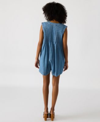 Women's Pleated Denim Mick Romper