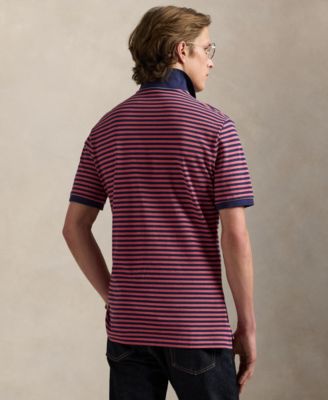 Men's Classic-Fit Striped Mesh Polo Shirt