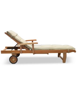 Bristol Teak Outdoor Chaise Lounge, Created for Macy's
