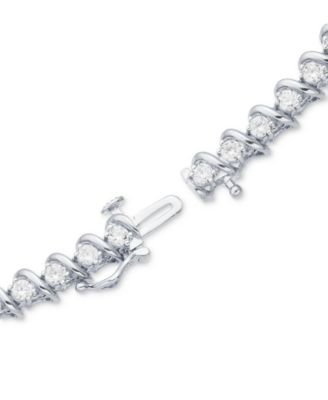Diamond Twist Bracelet (2-1/6 ct. t.w.) in 14K White Gold (also in 14K Yellow Gold), Exclusive