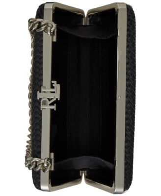 Woven Leather Mini Franki Clutch